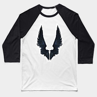 Dark Angel Wings Baseball T-Shirt